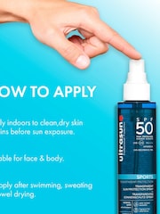 Ultrasun SPF 50 Sports Spray Sun Lotion 150ml - Image 3 of 4