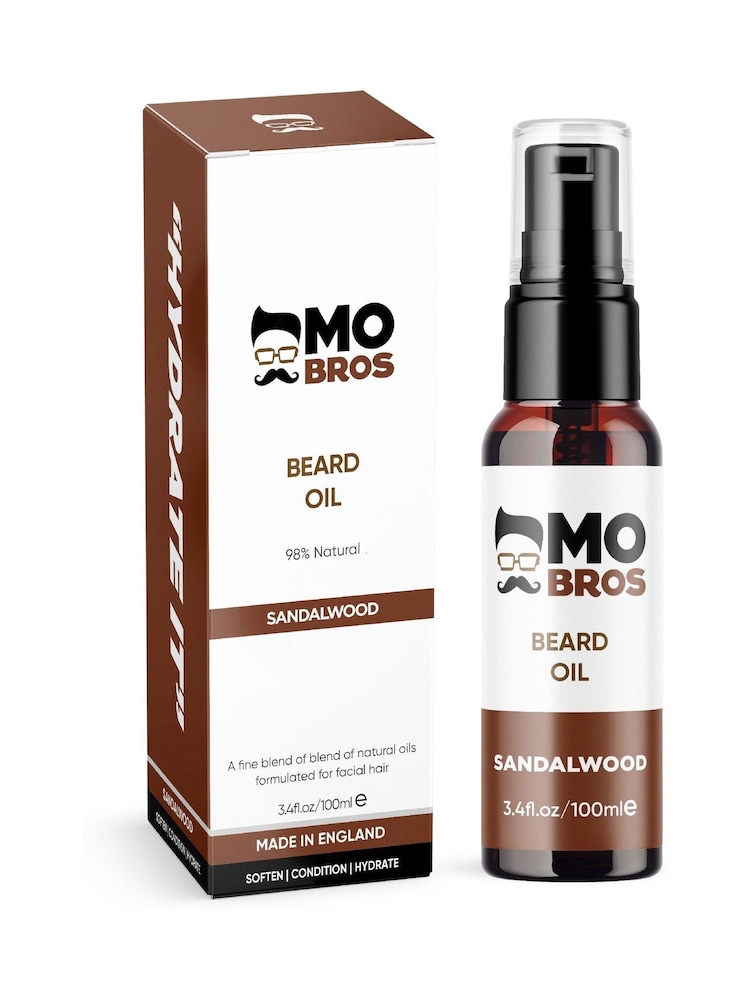 Mo Bros Premium Sandalwood Beard Oil 100ml - Image 1 of 5 Mo Bros Premium Sandalwood Beard Oil 100ml - Image 1 of 5