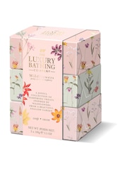 The Luxury Bathing Company Peony, Peach & Raspberry Gentle Cleansing Trio Set - Image 1 of 1