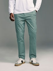 Teal Blue Slim Fit Stretch Chinos Trousers - Image 1 of 9