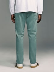 Teal Blue Slim Fit Stretch Chinos Trousers - Image 4 of 9