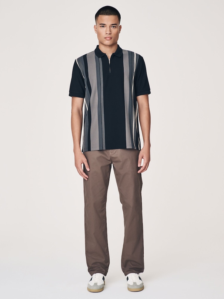 Truffle Brown Slim Fit Stretch Chinos Trousers - Image 3 of 10