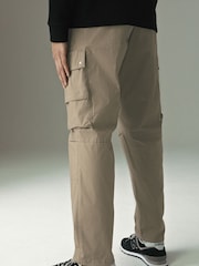 Light Brown Regular Tapered Fit Tech Stretch Utility Cargo Trousers - Image 3 of 10