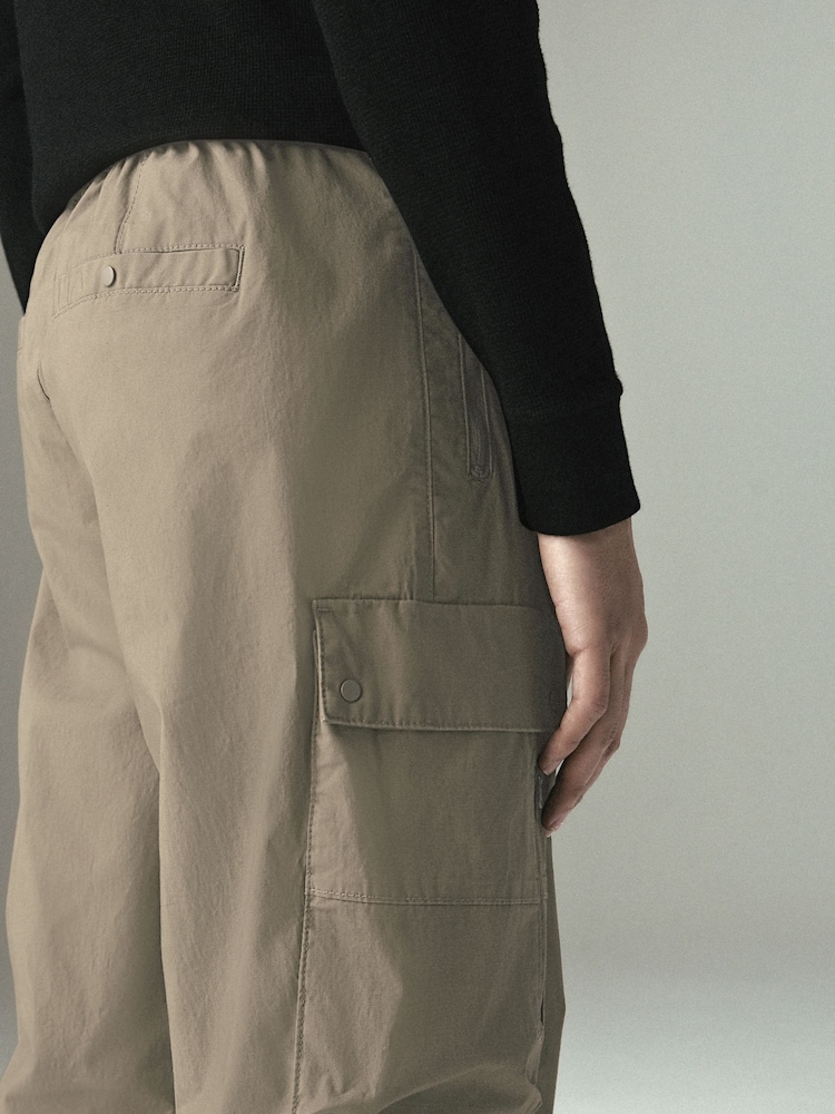 Light Brown Regular Tapered Fit Tech Stretch Utility Cargo Trousers - Image 5 of 10