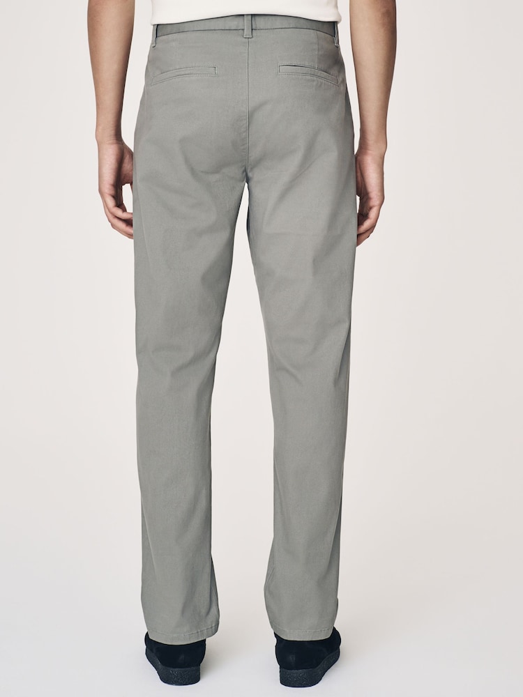 Gris clair - Ajustement droit - Pantalon chino stretch - Image 3 of 10