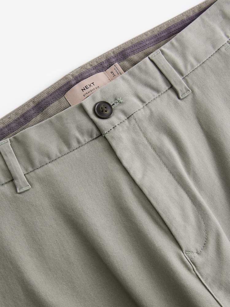Gris clair - Ajustement droit - Pantalon chino stretch - Image 8 of 10