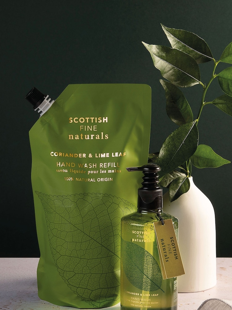 Scottish Fine Soaps Coriander & Lime Leaf Hand Wash Refill Pouch 600ml - Image 2 of 2