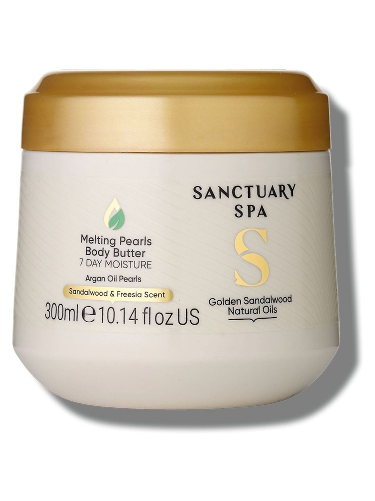 Sanctuary Spa Golden Sandalwood Melting Pearls Body Butter 300ml - Image 1 of 5
