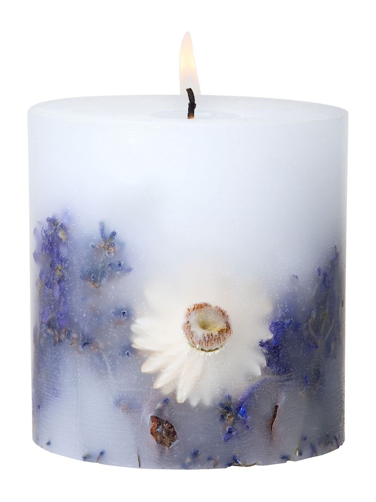 Stoneglow Lilac & Lavender Natures Gift Pillar Scented Candle - Image 1 of 2 Stoneglow Lilac & Lavender Natures Gift Pillar Scented Candle - Image 1 of 2