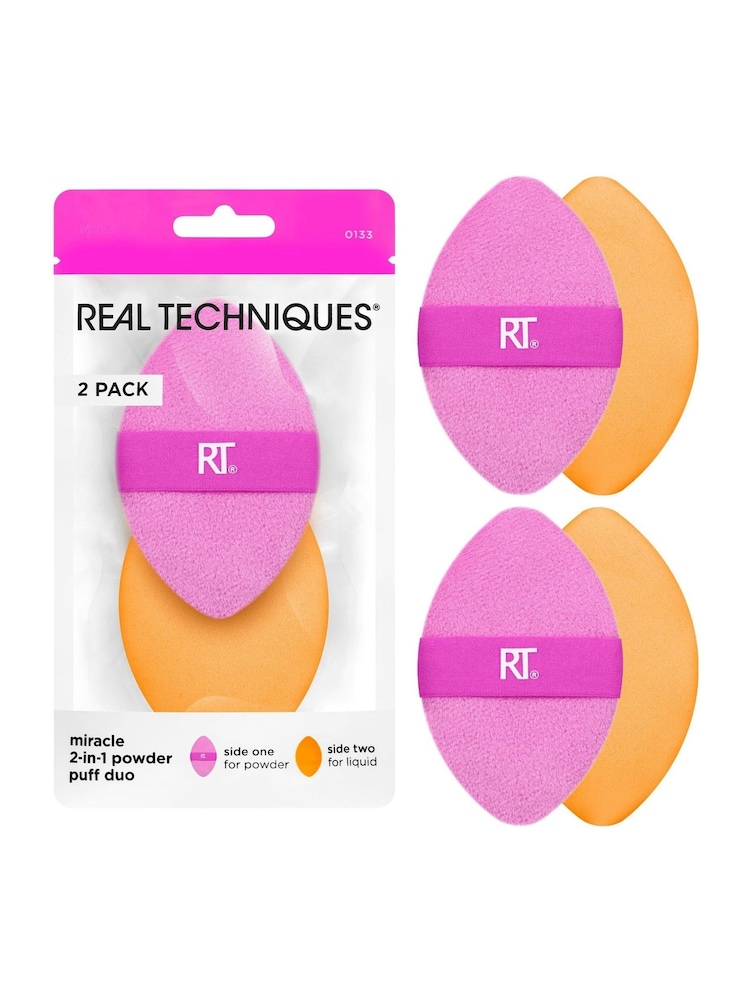 Real Techniques Miracle 2 In 1 Makeup Powder Puff Duo - Image 2 of 5