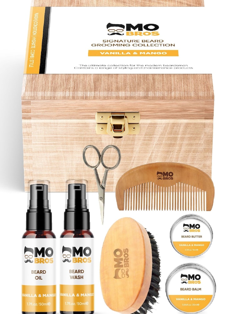 Mo Bros Wooden Signature Beard Grooming Collection Vanilla and Mango - Image 1 of 5