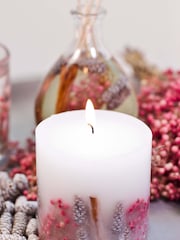 Stoneglow Goji Berry & Rose Natures Gift Pillar Scented Candle - Image 3 of 3