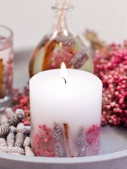 Stoneglow Goji Berry & Rose Natures Gift Pillar Scented Candle - Image 4 of 5