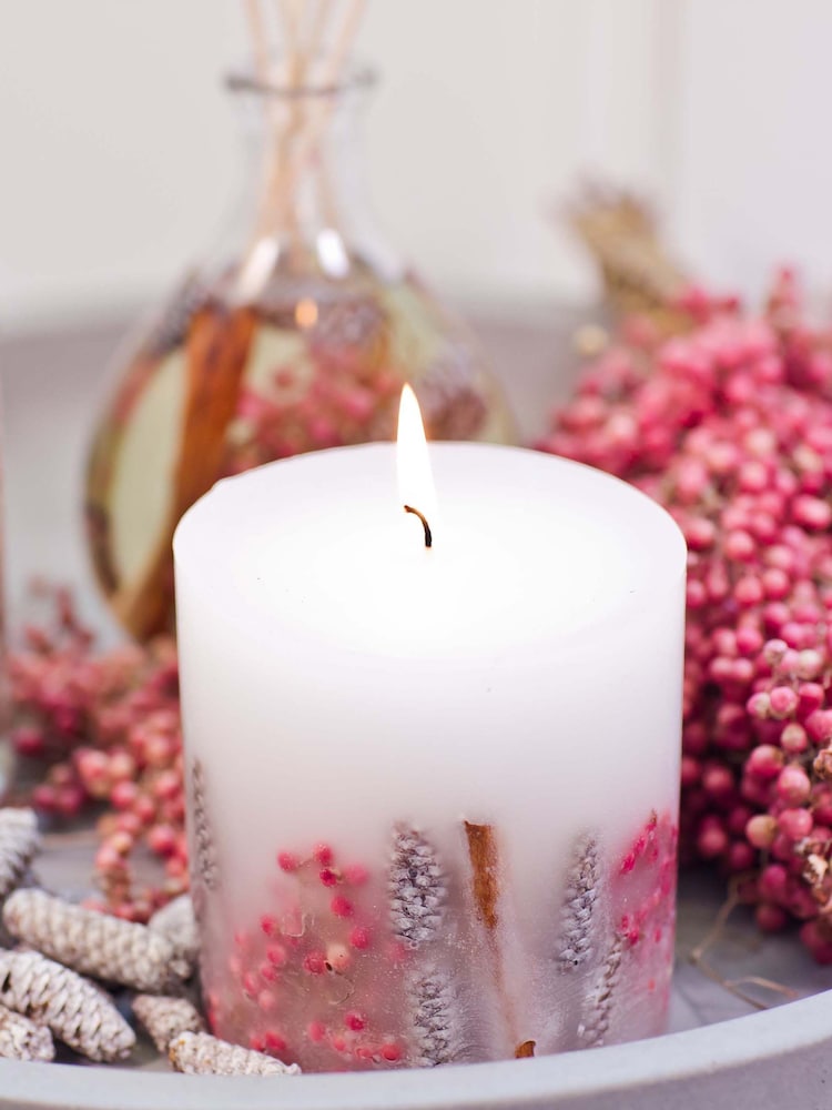 Stoneglow Goji Berry & Rose Natures Gift Pillar Scented Candle - Image 5 of 5 Stoneglow Goji Berry & Rose Natures Gift Pillar Scented Candle - Image 5 of 5