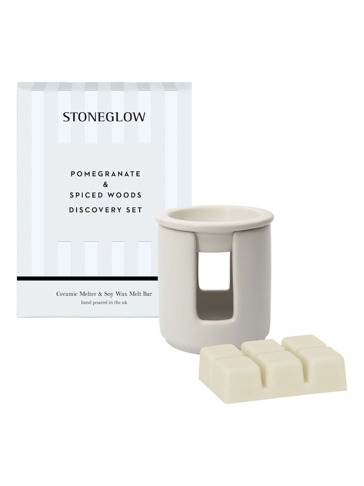 Stoneglow Pomegranate & Spiced Woods Modern Classics Wax Melts White Set - Image 1 of 1