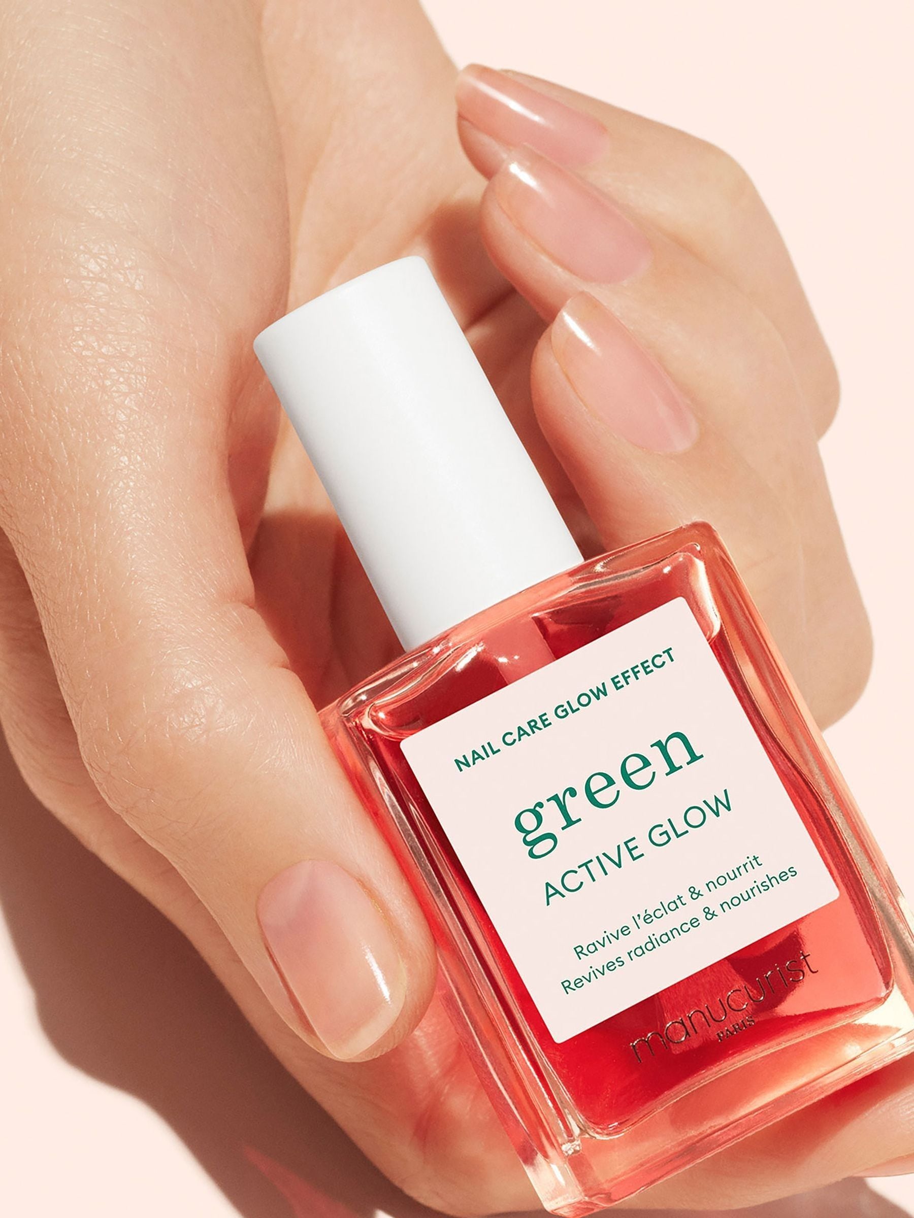 Buy Manucurist Green Active Glow Treatment Nail Polish from the
