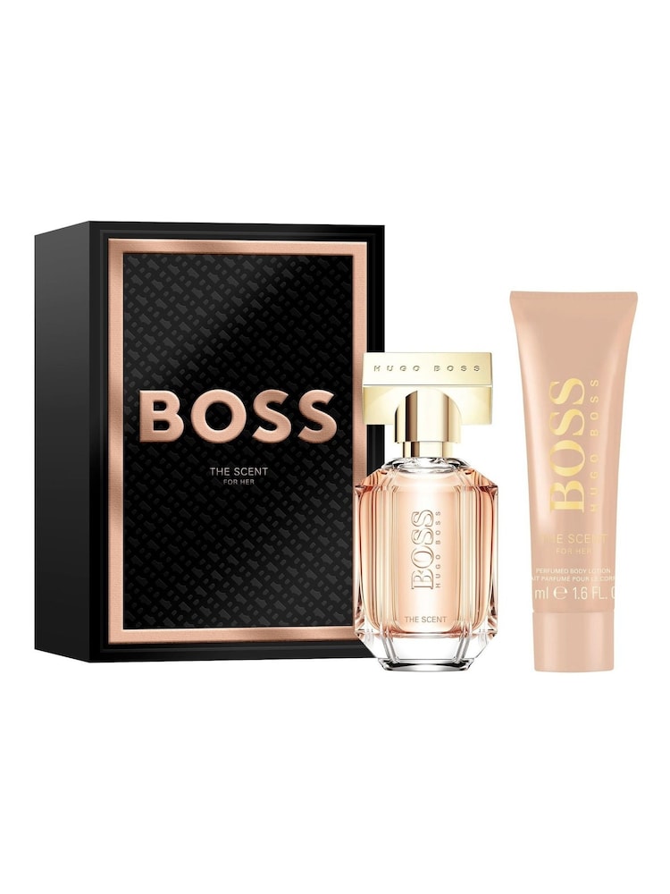 BOSS The Scent For Her Eau de Parfum 30ml & Body Lotion 50ml Gift Set (Worth £70) - Image 1 of 5