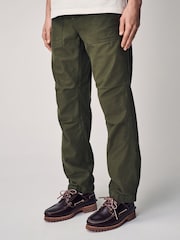 Vert kaki - Pantalon de travail style vêtements de travail à poches 100% coton - Image 1 de 12