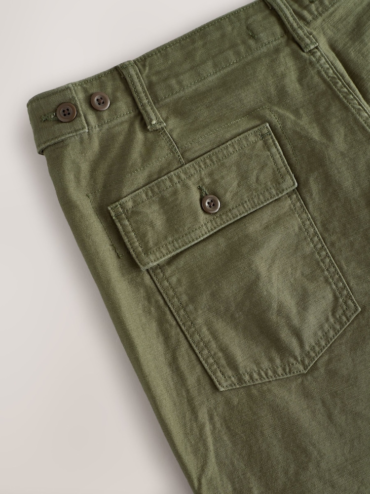 Vert kaki - Pantalon de travail style vêtements de travail à poches 100% coton - Image 11 of 12