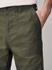 Vert kaki - Pantalon de travail style vêtements de travail à poches 100% coton - Image 4 de 12