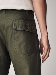 Vert kaki - Pantalon de travail style vêtements de travail à poches 100% coton - Image 5 de 12