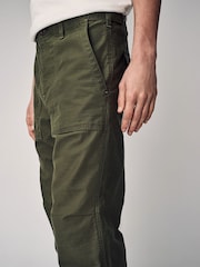 Vert kaki - Pantalon de travail style vêtements de travail à poches 100% coton - Image 6 de 12