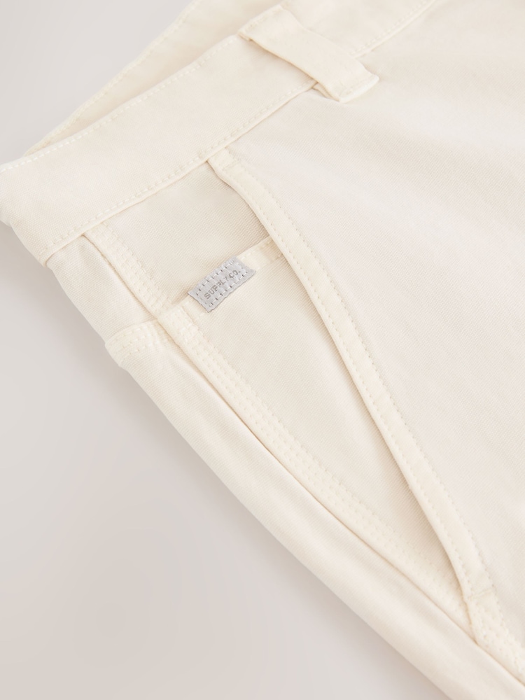 Ecru White Carpenter Trousers - Image 12 of 12