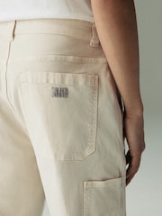 Ecru White Carpenter Trousers - Image 6 of 12