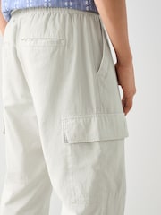 Cinza claro - Calças cargo de Linen e algodão - Imagem 5 de 10