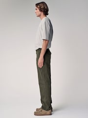 Зеленый хаки - Фактурные брюки-чиносы - Image 4 of 11