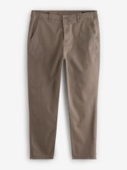 Stone Regular Tapered Fit Textured Chino Trousers - Image 7 of 10