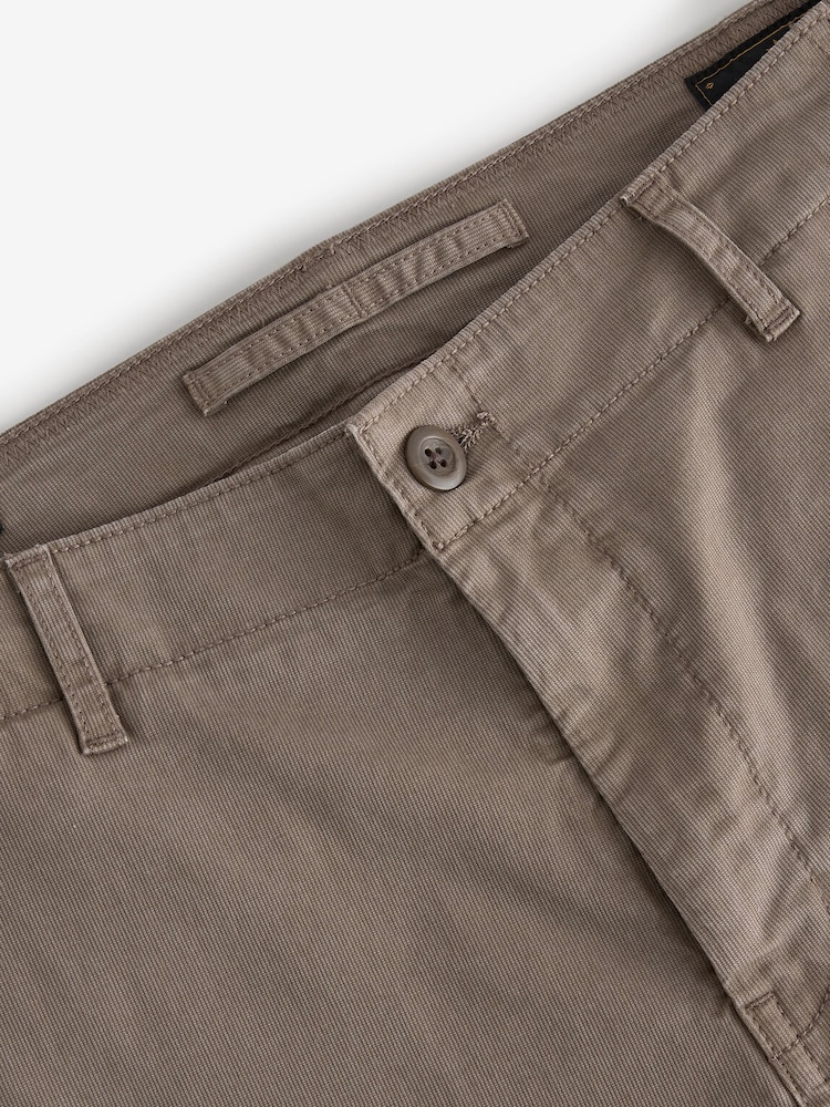Stone Regular Tapered Fit Textured Chino Trousers - Image 8 of 10