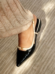 Preto - Sam Edelman Cohen Slingback Flat Shoes - Imagem 1 de 7
