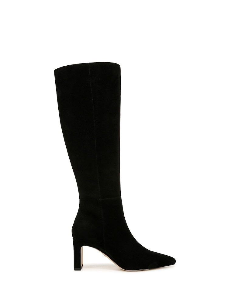 Ante negro - Sam Edelman Sylvia Wide Calf Knee Alto Boots - Imagen 1 de 6