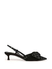 Sam Edelman Treena 2 Slingback Kitten Heel Black Shoes - Image 2 of 7