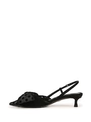 Sam Edelman Treena 2 Slingback Kitten Heel Black Shoes - Image 3 of 7