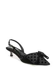 Sam Edelman Treena 2 Slingback Kitten Heel Black Shoes - Image 4 of 7