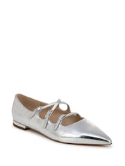srebrna (barva); srebro - Sam Edelman Cass Ballet čevlji s plosko peto/brez pete čevlji - Slika 3 iz 6