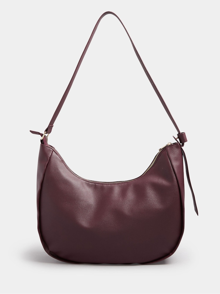 Yours Curve Red Faux Leather Slouched Shoulder Bag - Image 2 of 4 Yours Curve Red Faux Leather Slouched Shoulder Bag - Image 2 of 4