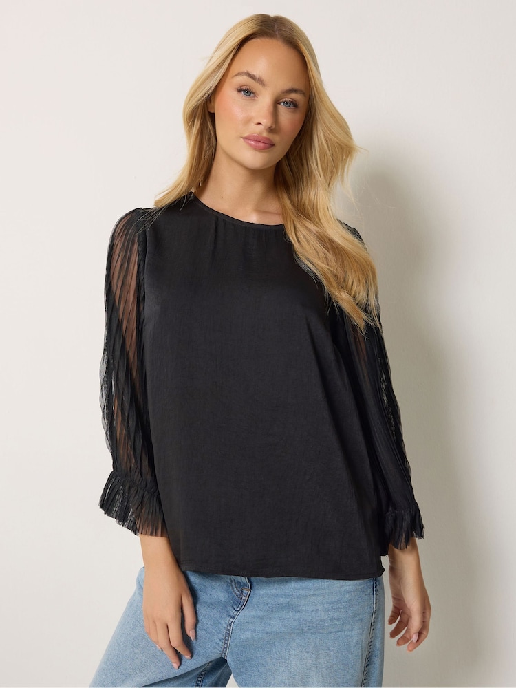 Blusa de manga plisada de M&Co - Imagen 1 de 6
