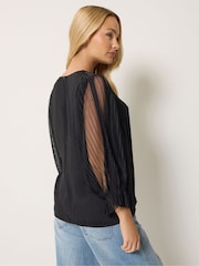 Blusa de manga plisada de M&Co - Imagen 3 de 6