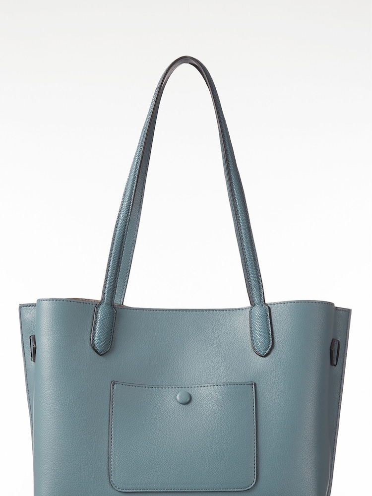 Luella Grey Blue Oriana Laptop Tote - Image 2 of 6