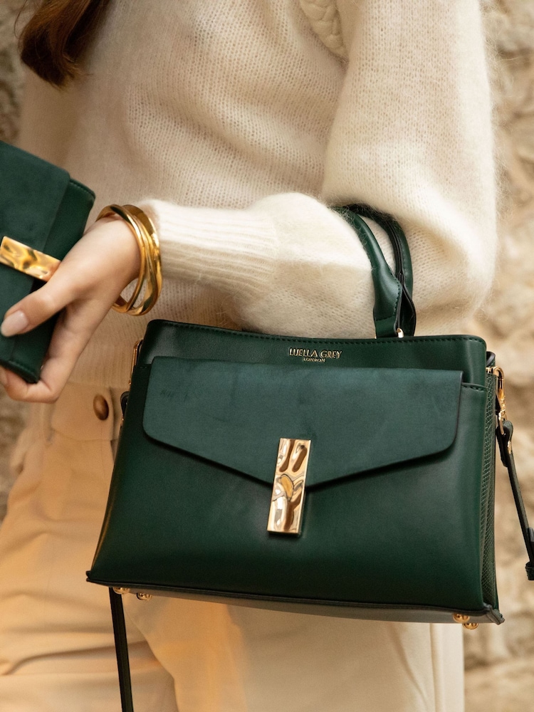 Luella Grey Green Kristie Cross-Body Tote Bag - Image 1 of 6