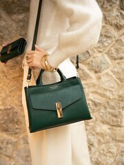 Luella Grey Green Kristie Cross-Body Tote Bag - Image 2 of 6