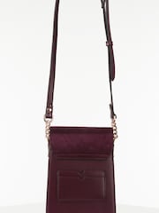 Luella Grey Burgundy Tamsin Phone Cross-Body Bag - Image 5 of 6