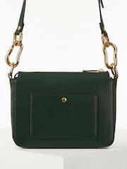 Luella Grey Green Margarita Zip Top Crossbody Bag - Image 2 of 6