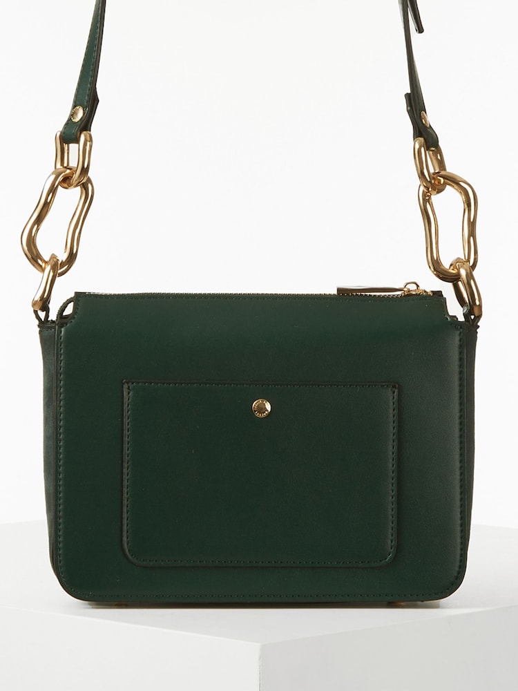 Luella Grey Green Margarita Zip Top Crossbody Bag - Image 2 of 6