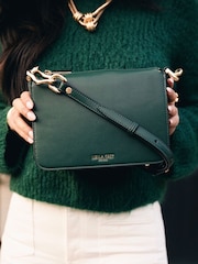 Luella Grey Green Margarita Zip Top Crossbody Bag - Image 5 of 6