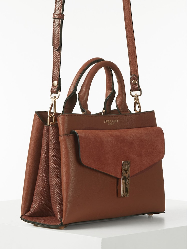 Коричневый - Luella Grey Kristie Cross-Body Winter Tote Bag - Image 2 of 6