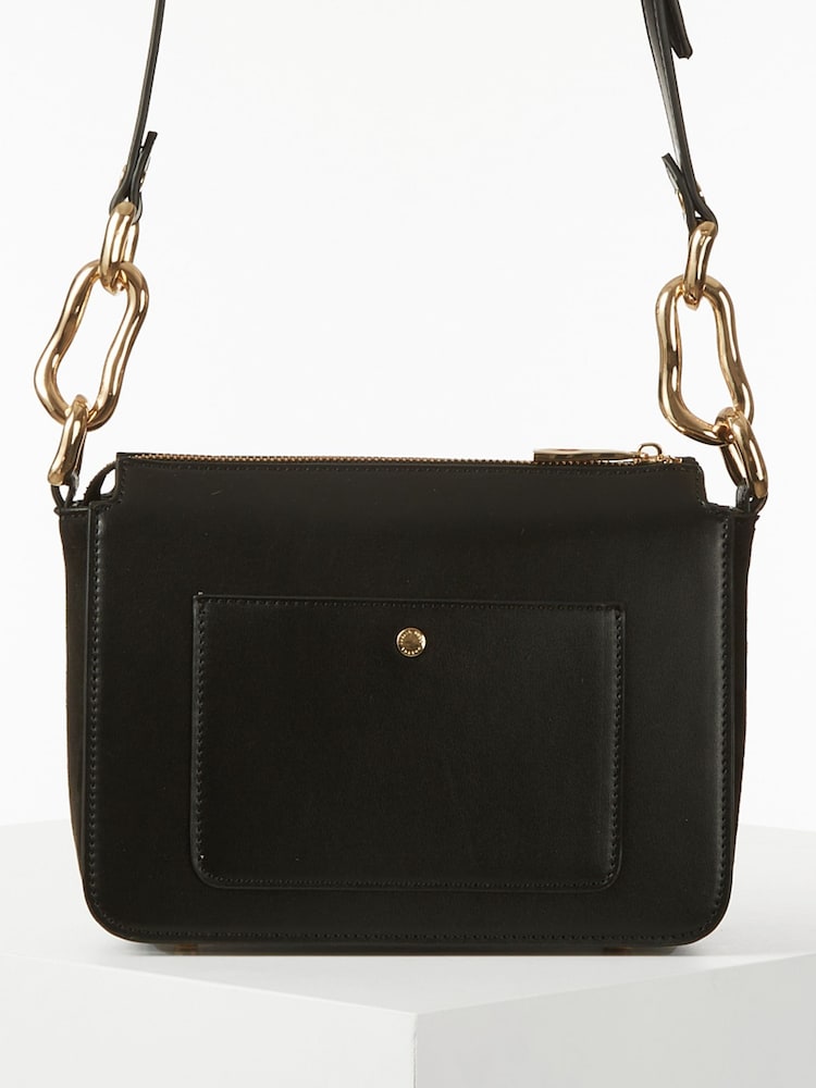 Luella Grey Margarita Zip Top Winter Cross-Body Black Bag - Image 2 of 6